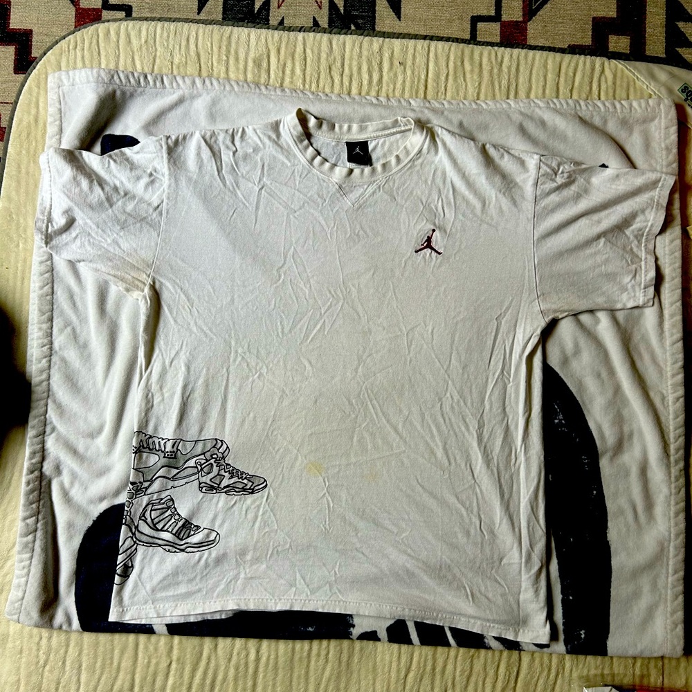 Jordan White Tee with Sneaker Graphic